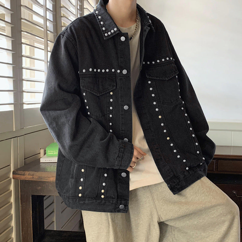 Herren Modische Oversized Jeansjacke Echoarchiv