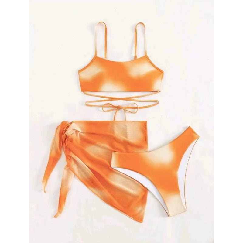 Damen Bikini-Set mit stylischem Wickelrock und verstellbaren Trägern Echo Archiv