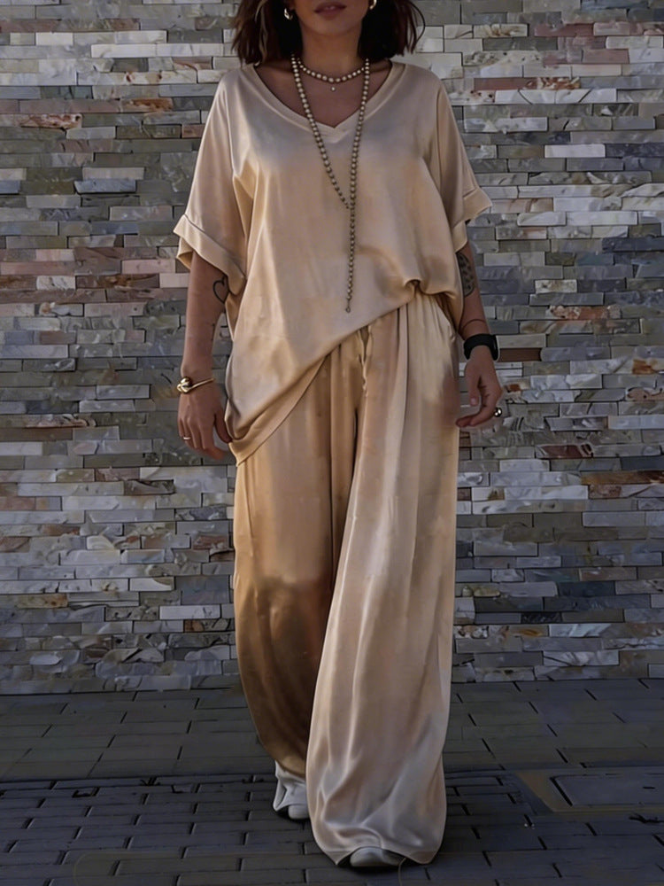 Damen Seidenähnliches Oversized-Set Echo Archiv