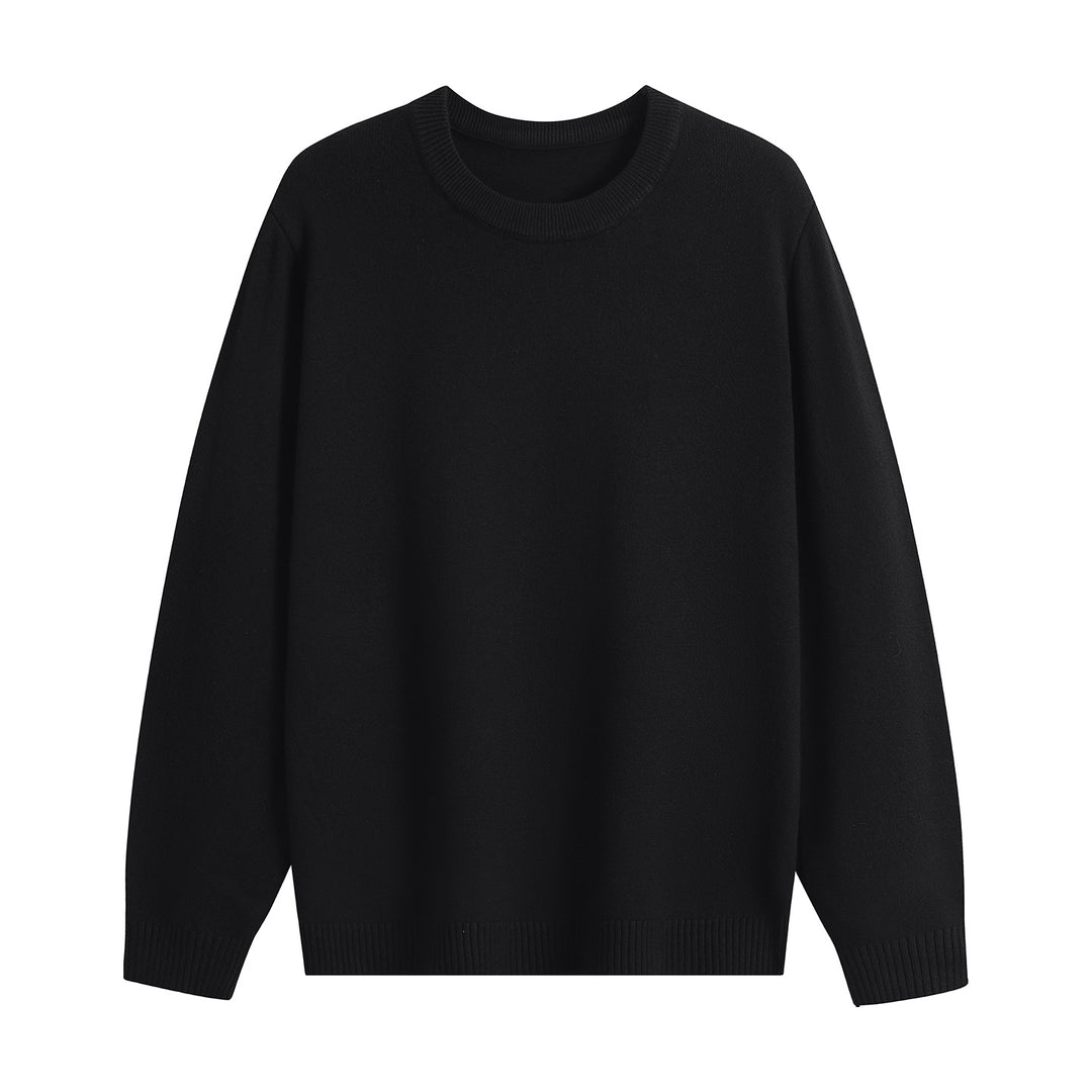 Unisex Oversize Rundhals-Pullover aus schwerer Baumwollmischung mit gerippten Bündchen Echoarchiv