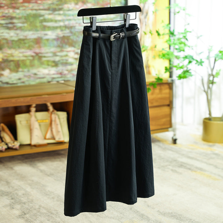 Damen Eleganter Maxirock mit Taillengürtel Echoarchiv