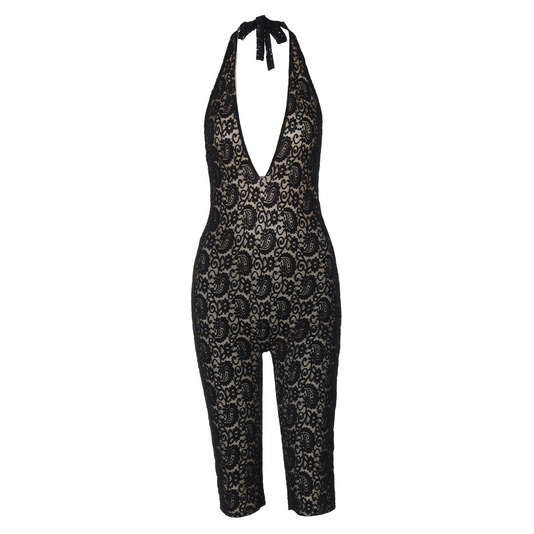 Damen Eleganter Jumpsuit aus feiner Spitze Echo Archiv