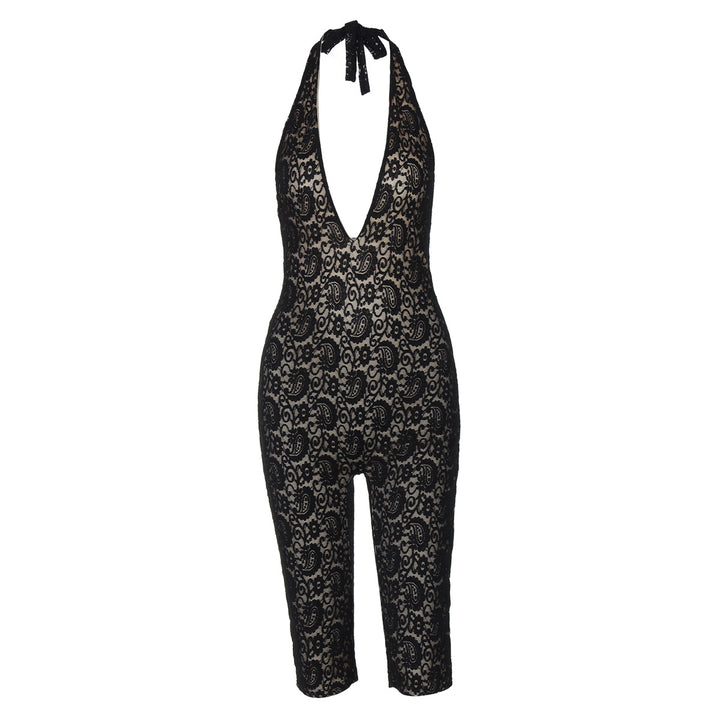 Damen Eleganter Jumpsuit aus feiner Spitze Echo Archiv