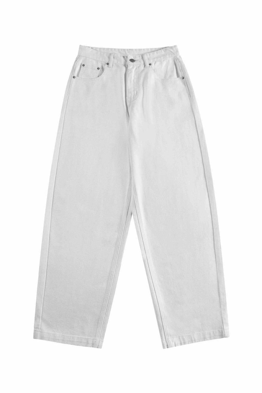 Damen High‑Waist Cropped-Jeans mit weitem Bein und Five‑Pocket Details Echoarchiv