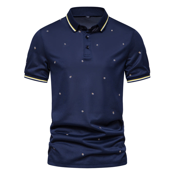 Herren Poloshirt mit modernem Design und dekorativem Muster Echoarchiv