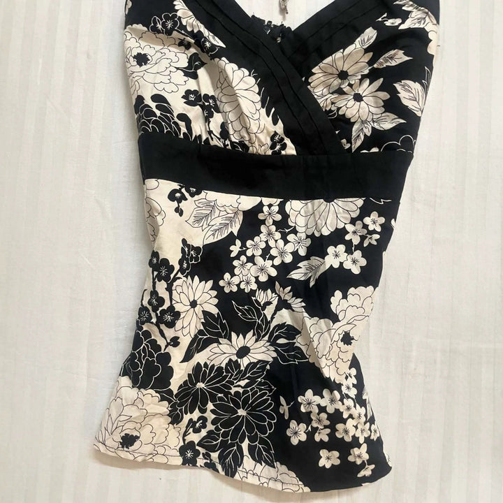 Damen elegantes Haltertop mit floralem Design Echo Archiv