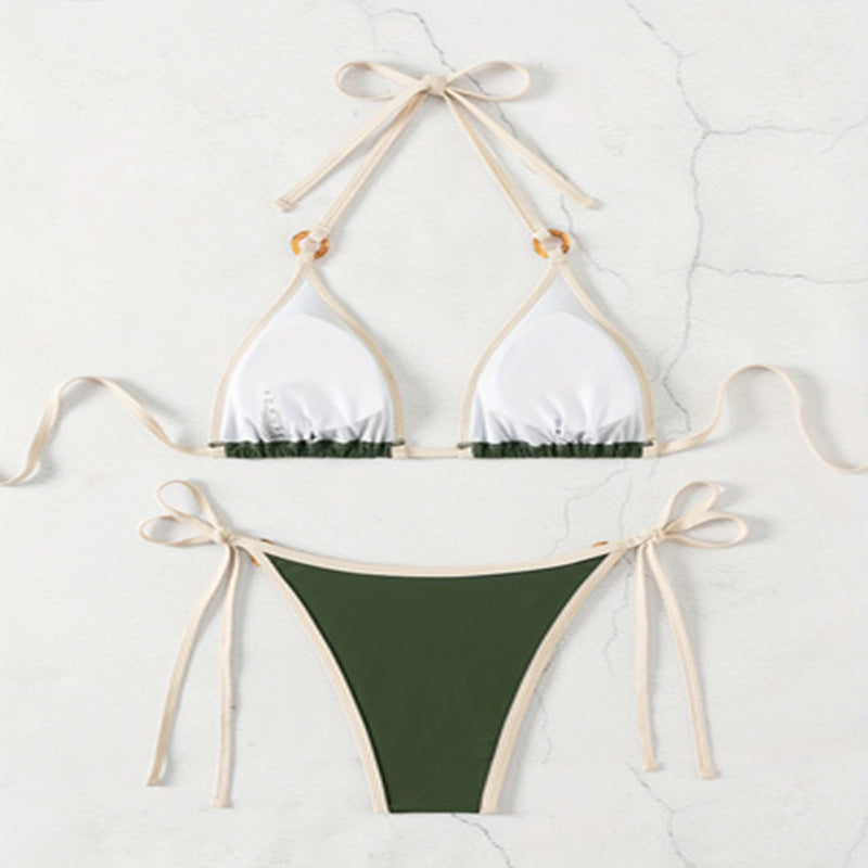 Damen Triangel-Bikini mit eleganten Akzenten und verstellbaren Trägern Echo Archiv