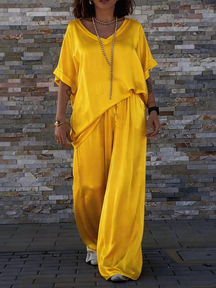 Damen Seidenähnliches Oversized-Set Echo Archiv