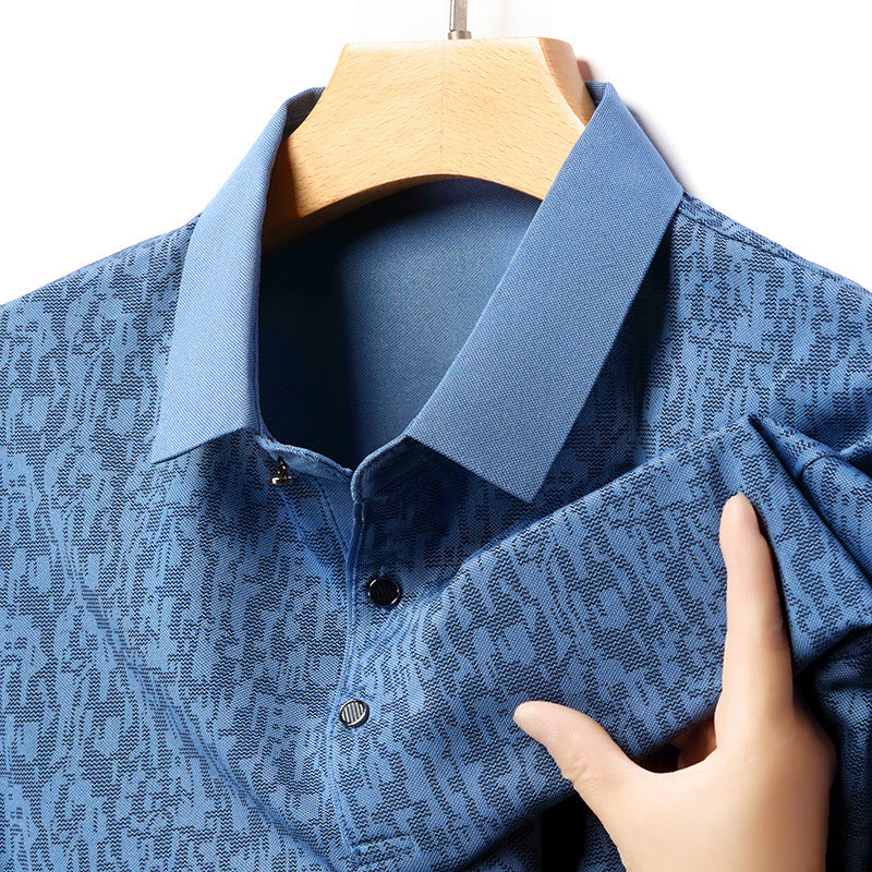 Herren Poloshirt mit strukturiertem Gewebe und modernem Kragen Echoarchiv