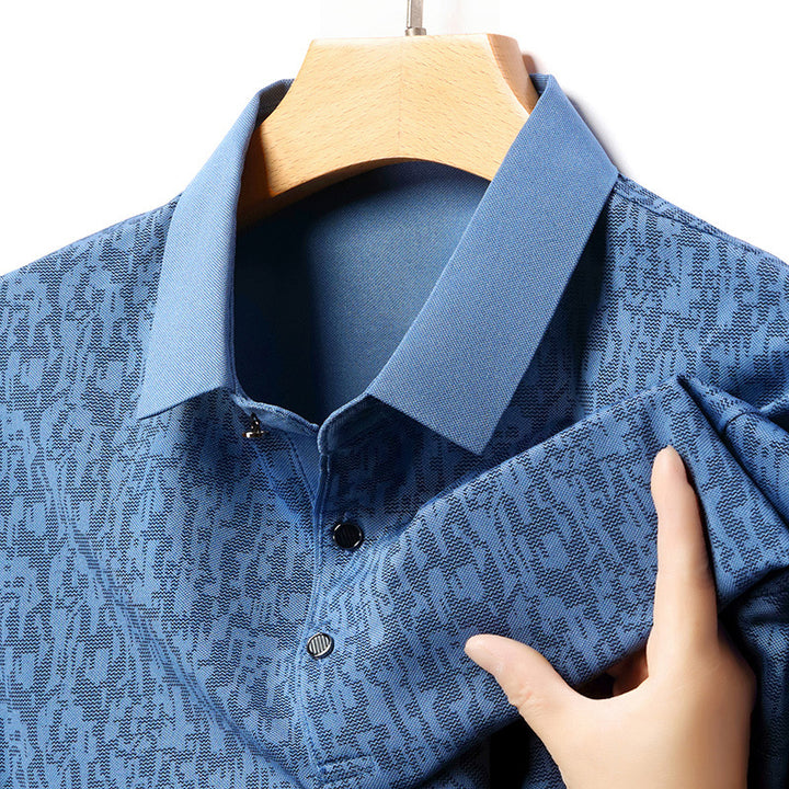 Herren Poloshirt mit strukturiertem Gewebe und modernem Kragen Echoarchiv