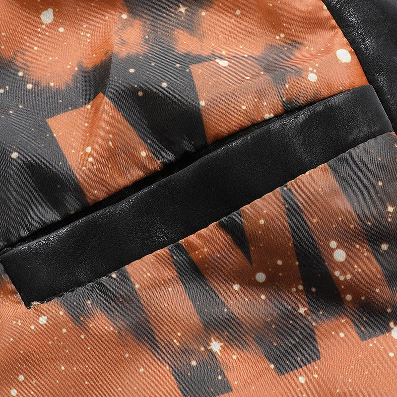 Herren Lederimitat-Bomberjacke im Aviator-Style mit Emblemapplikation Echoarchiv