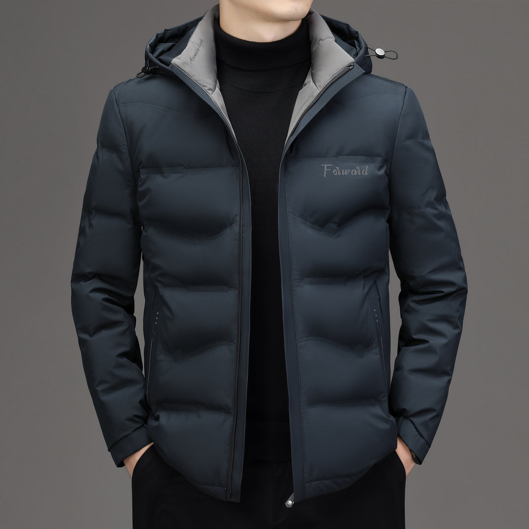 Herren Steppjacke mit Kapuze und schlanker Thermofütterung – Marzano