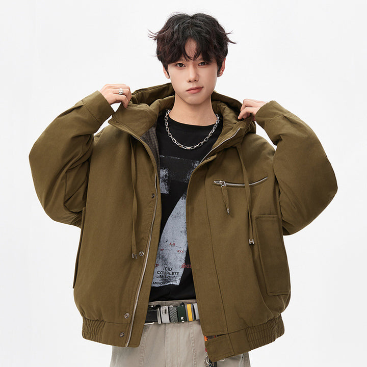 Herren Utility-Kapuzenjacke mit Reißverschluss, multifunktionalen Taschen und elastischem Saum Echo Archiv