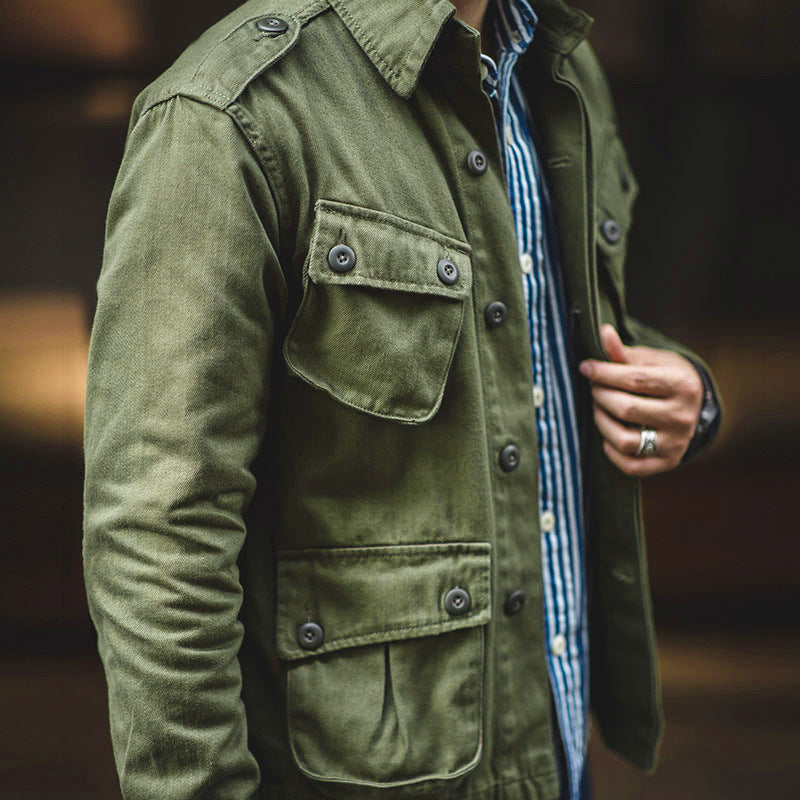 Herren robuste Utility-Jacke mit großzügigen Taschen und verstärkten Nähten Echoarchiv