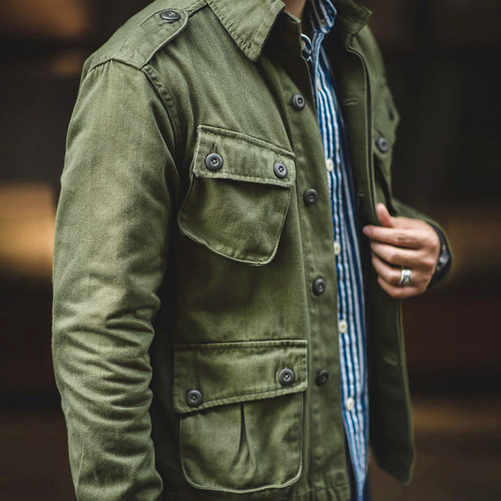 Herren robuste Utility-Jacke mit großzügigen Taschen und verstärkten Nähten Echoarchiv