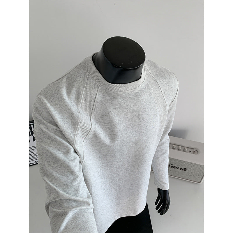 Herren Feines Langarm-Sweatshirt mit leichtem Stehkragen und Raglannähten Echo Archiv