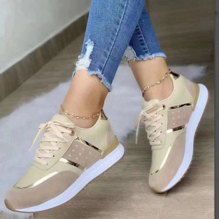 Damen  Plateausneaker mit Glanzbesatz und gepolstertem Komfortfußbett Echo Archiv