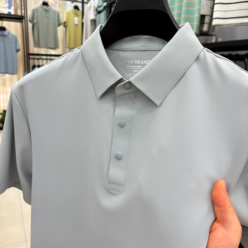 Herren Poloshirt mit atmungsaktivem Funktionsgewebe und innovativer Knopfleiste Echoarchiv