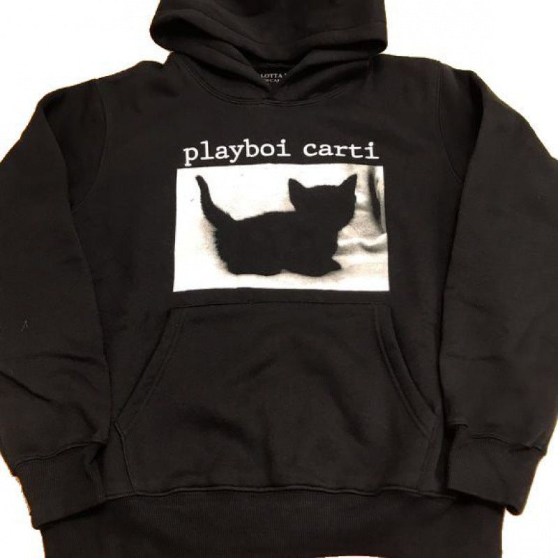 Unisex nan Kapuzensweatshirt mit Used-Frontdruck und Kängurutasche Echo Archiv
