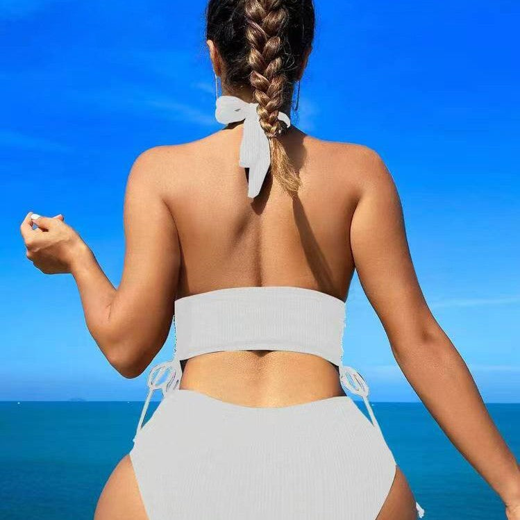 Damen Bikini-Set mit verstellbarem Halterneck und hohem Beinausschnitt Echo Archiv