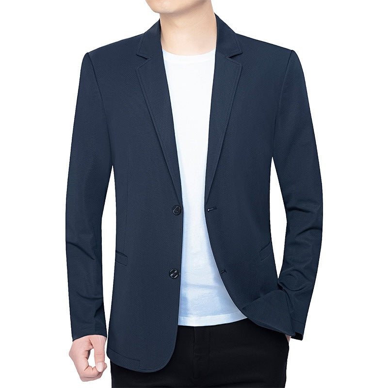 Herren Blazer schlanker Schnitt Business-Casual mit atmungsaktivem Meshfutter und Stretch – Tianoro