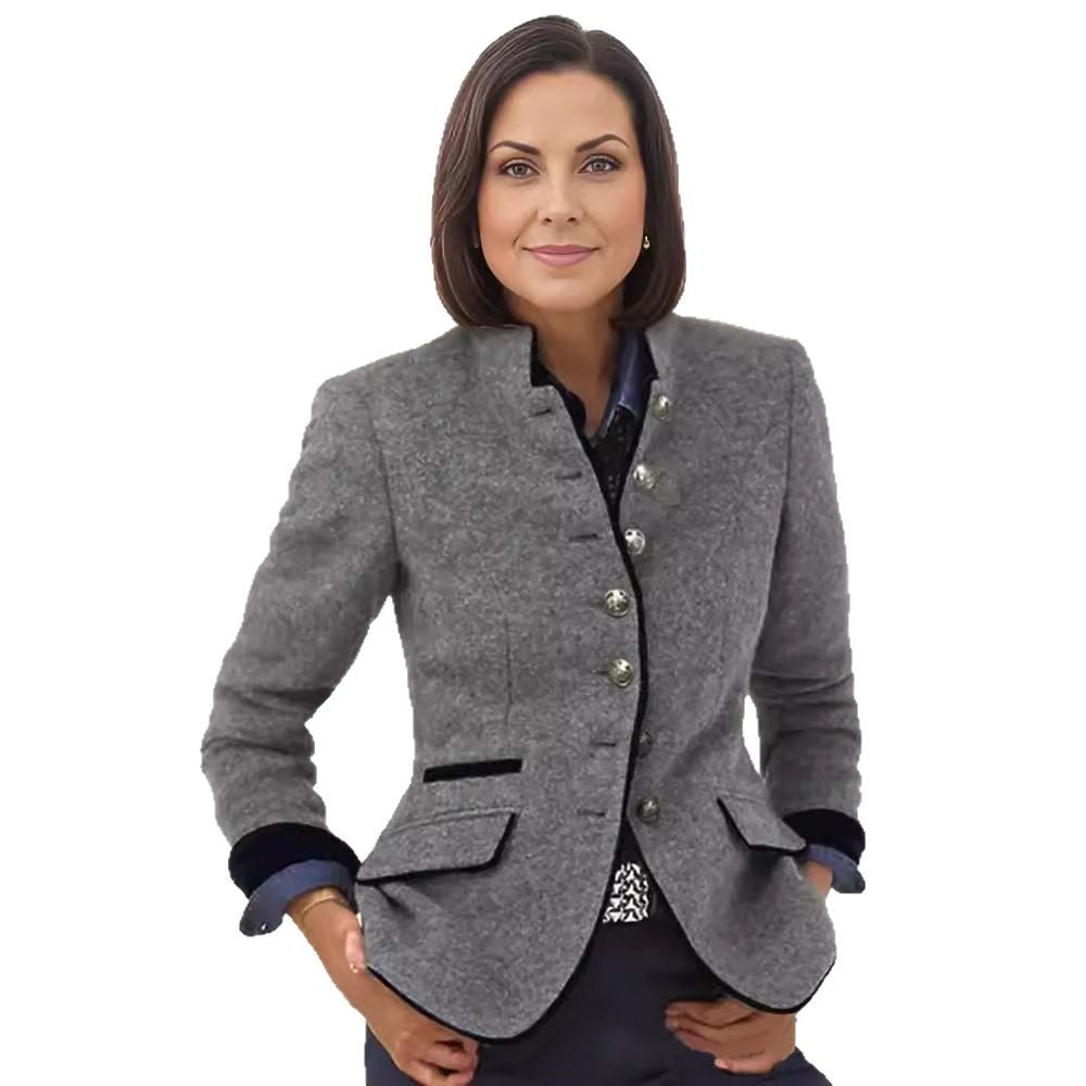 Damen eleganter Blazer mit modischem Schnitt und detailreicher Knopfleiste Echoarchiv