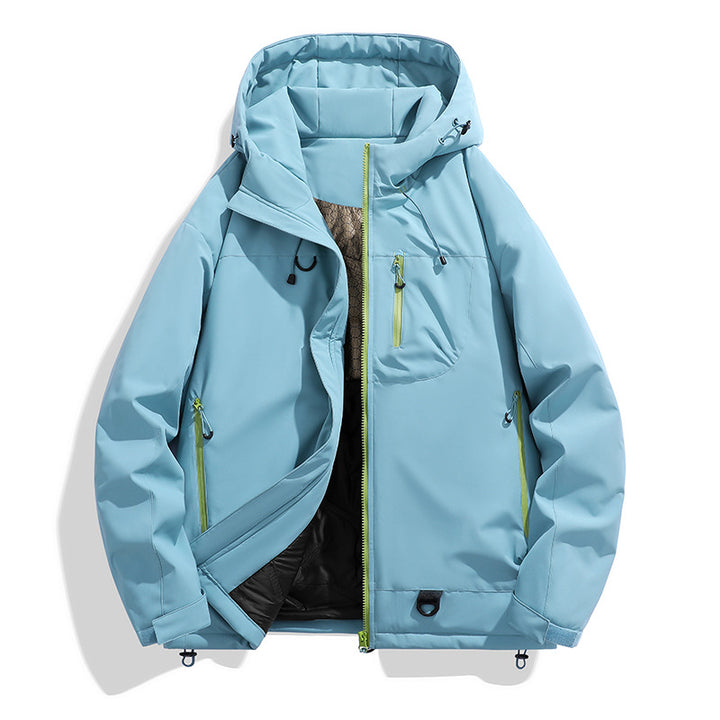 Herren Nano-Technik Kapuzenparka mit winddichter Membran, isolierter Innenauskleidung und multifunktionalen Taschen – Taviero