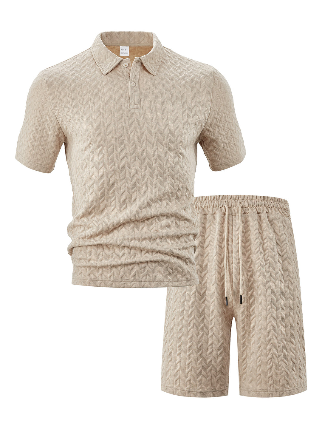 Herren Polo-Shorts-Set aus atmungsaktivem Strukturmaterial mit modischem Design Echoarchiv