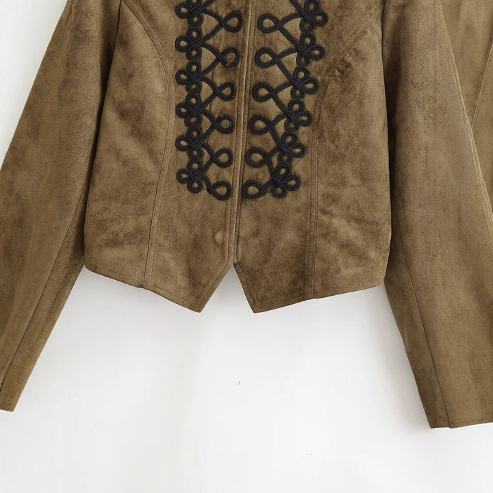 Damen Kurzjacke im Hussarenstil mit Zierkordeln und Stehkragen Echo Archiv