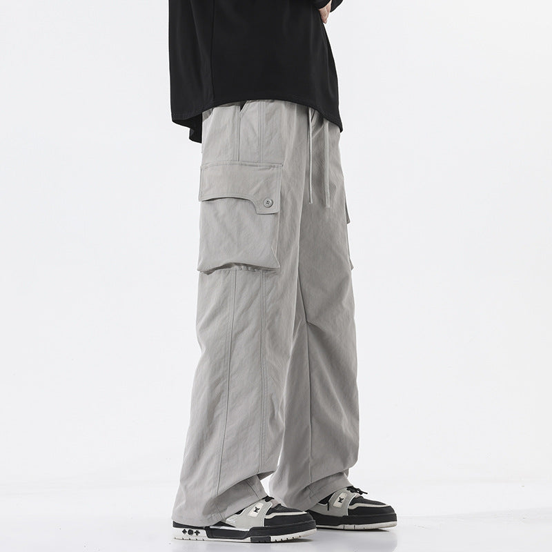 Herren Weite Twill-Cargohose mit Kordelbund und großen Patten-Taschen Echo Archiv