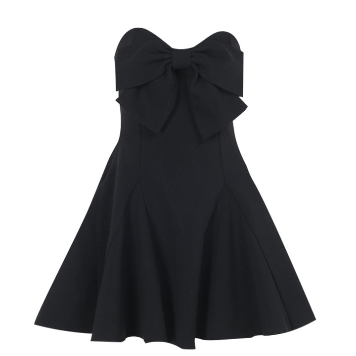 Damen skaterförmiges Cocktailkleid mit großem Schleifendetail Echo Archiv