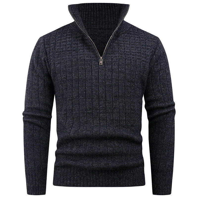 Herren eleganter Rollkragenpullover mit modernem Zopfdesign Echoarchiv