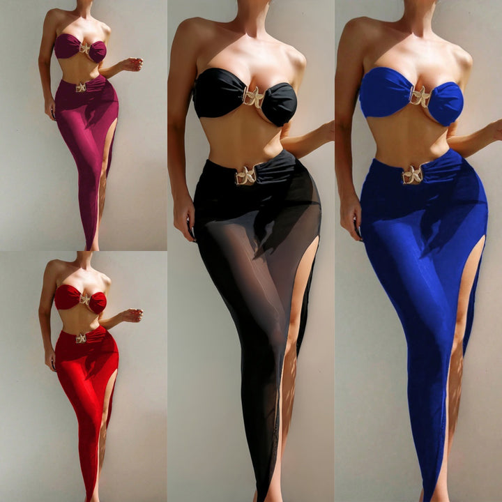 Damen Bikiniset mit transparentem Rock Echo Archiv