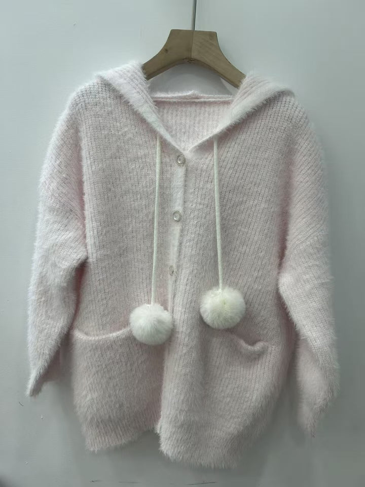 Damen Kuschelige Kapuzenjacke Echo Archiv