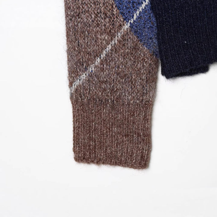 Damen Argyle‑Strickpullover mit kastigem Cropped‑Schnitt Echoarchiv
