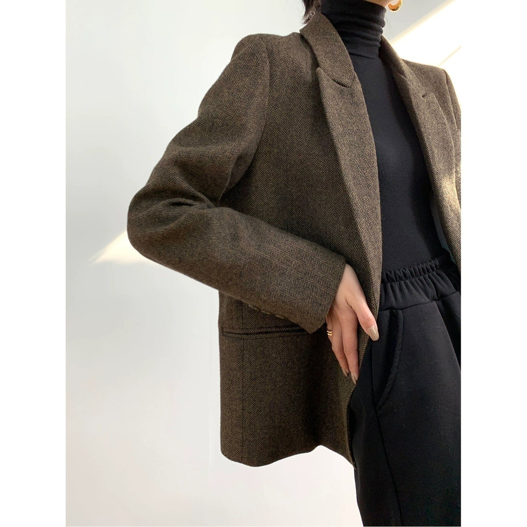 Damen Eleganter Wollblazer Echoarchiv