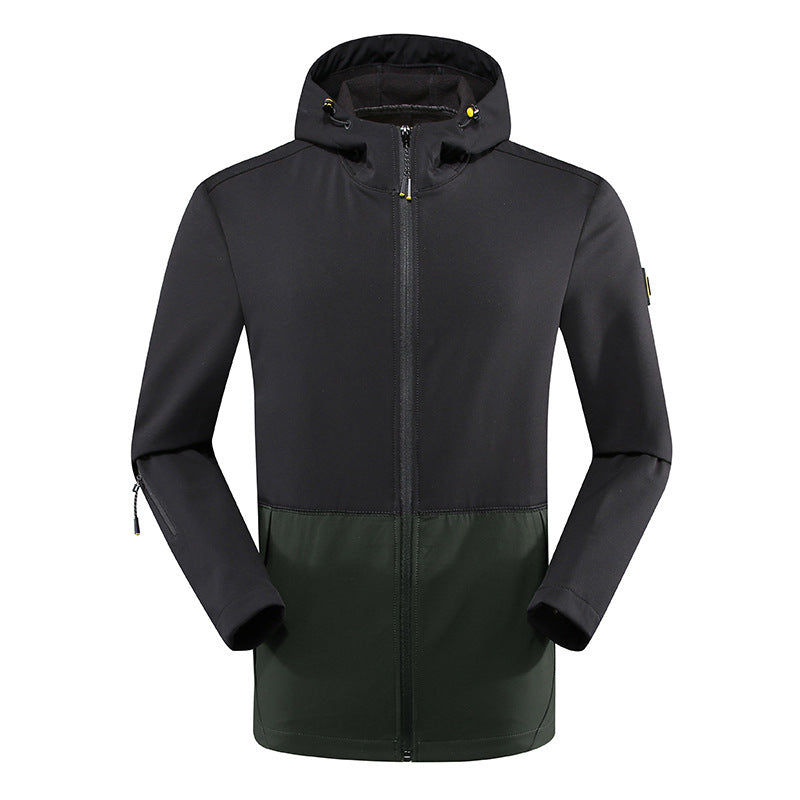 Herren leichte Softshell-Hybridjacke mit Kapuze wind- und wasserabweisend – Taviero