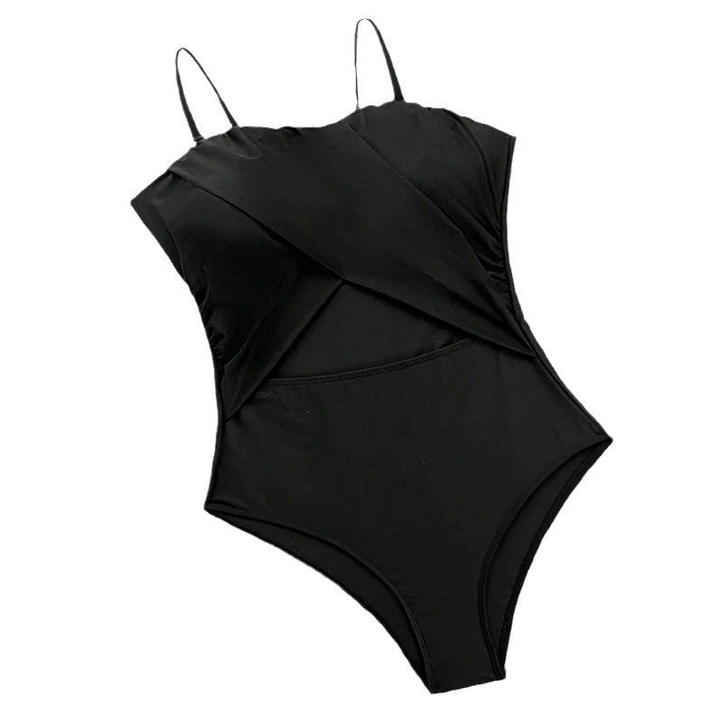 Damen Einteiler Badeanzug mit elegantem Wickeldesign und modischen Cut-Outs Echo Archiv