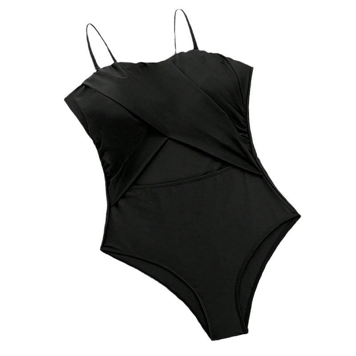 Damen Einteiler Badeanzug mit elegantem Wickeldesign und modischen Cut-Outs Echo Archiv