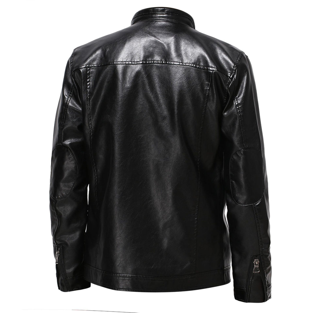 Herren stylische Kunstleder-Motorradjacke im Biker-Stil Echoarchiv