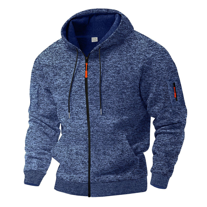 Herren sportliche Zip-Hoodie mit funktionalen Taschen Echoarchiv