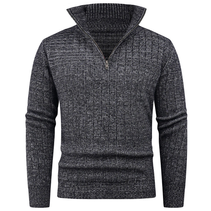 Herren eleganter Rollkragenpullover mit modernem Zopfdesign Echoarchiv