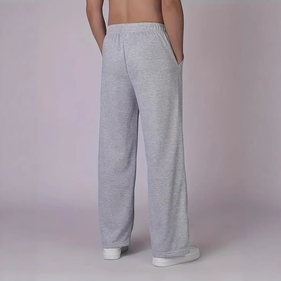 Herren Straight‑Leg Sweatpants aus French‑Terry mit elastischem Komfortbund und Kordelzug – Marzano