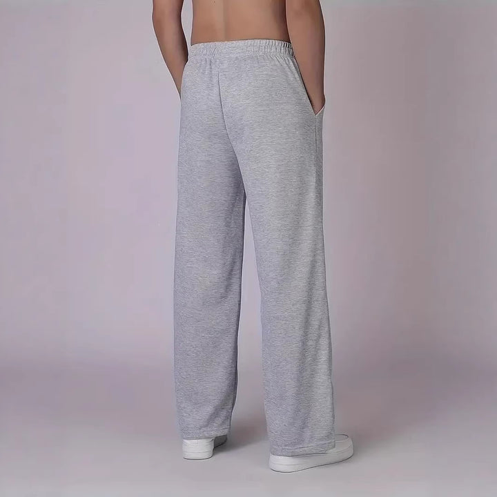 Herren Straight‑Leg Sweatpants aus French‑Terry mit elastischem Komfortbund und Kordelzug – Marzano