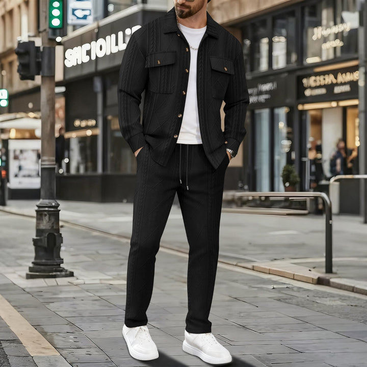 Herren modisches Strickanzug-Set Echoarchiv