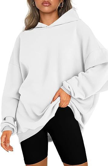 Damen nan Oversize-Kapuzenpullover im Longline-Schnitt mit Raglanärmeln und weichem Innenfutter Echo Archiv