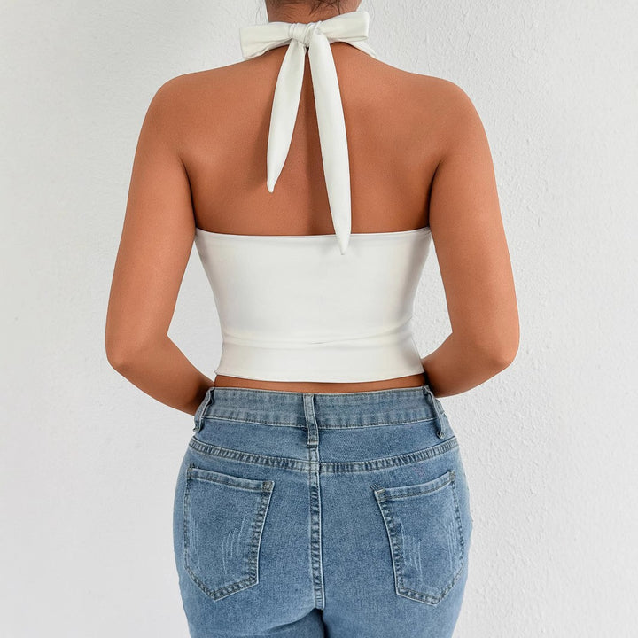 Damen Halterneck Top mit Reißverschluss Echo Archiv