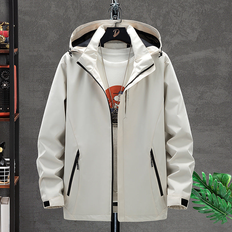 Herren Leichte Softshell-Outdoorjacke mit Kapuze, wind- und wasserabweisender Oberfläche Echo Archiv