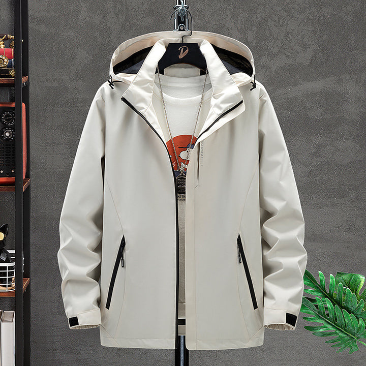 Herren Leichte Softshell-Outdoorjacke mit Kapuze, wind- und wasserabweisender Oberfläche Echo Archiv