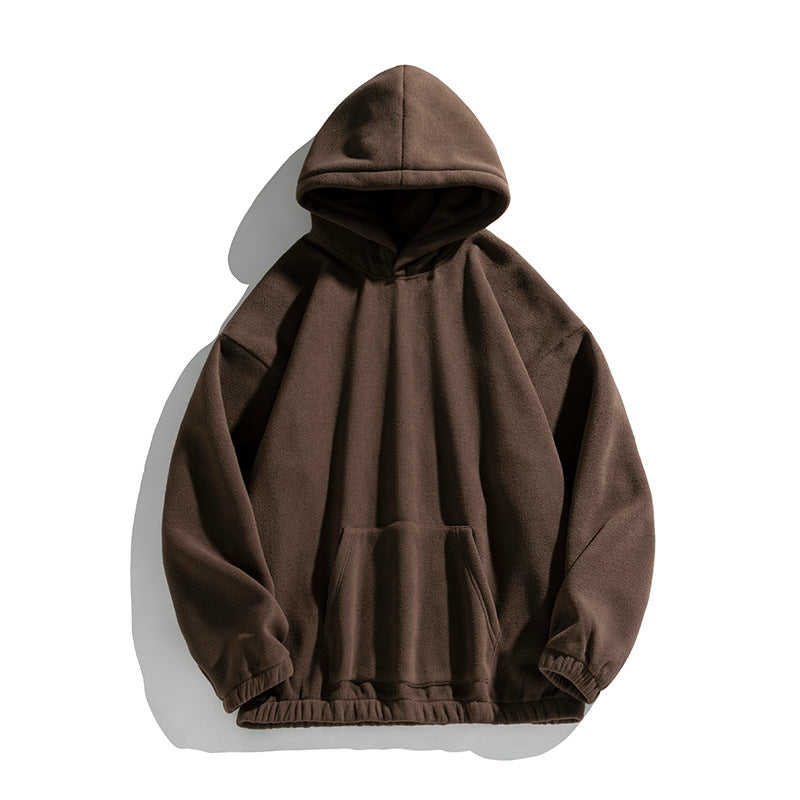 Unisex Oversize Fleece-Hoodie mit elastischem Saum und aufgesetzter Kängurutasche Echo Archiv